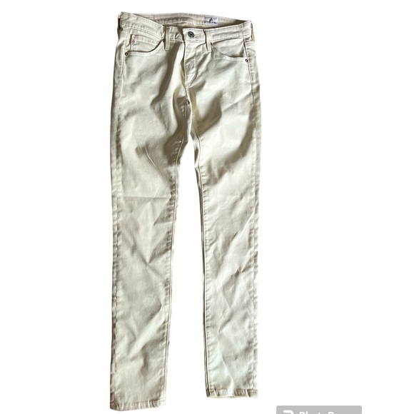 AG Adriano Goldschmied Lamb Leather Legging Super Skinny Ankle Jeans Size 27 (4)